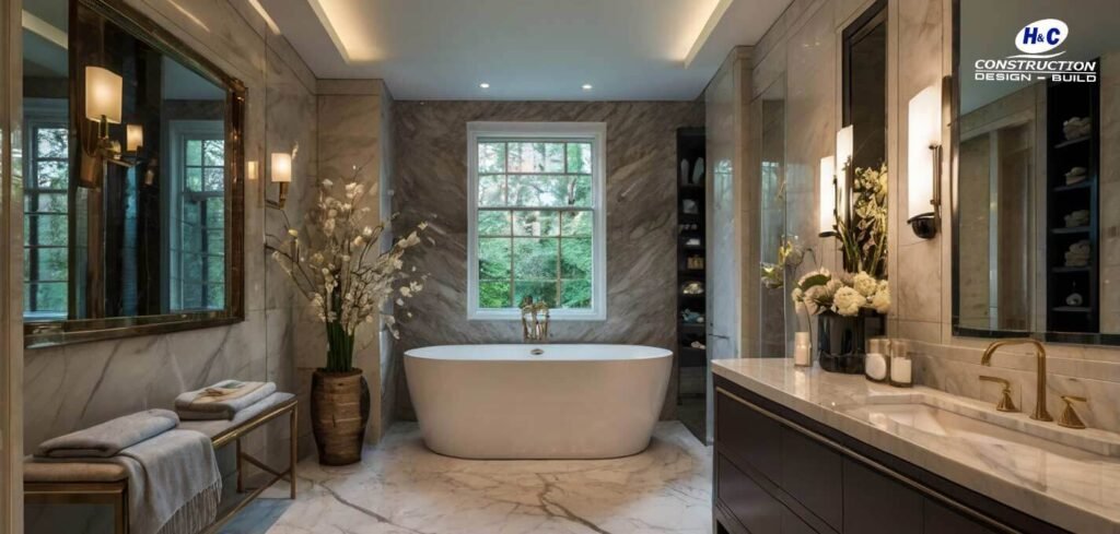 High-end bathroom renovation by experienced contractors.