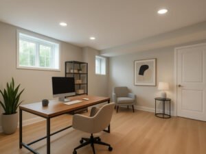 Basements Converted Into Home Offices