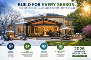 Maryland home designed for every season with a 4-season sunroom, resilient outdoor living space, and climate-ready remodeling features for comfort and longevity in 2026.
