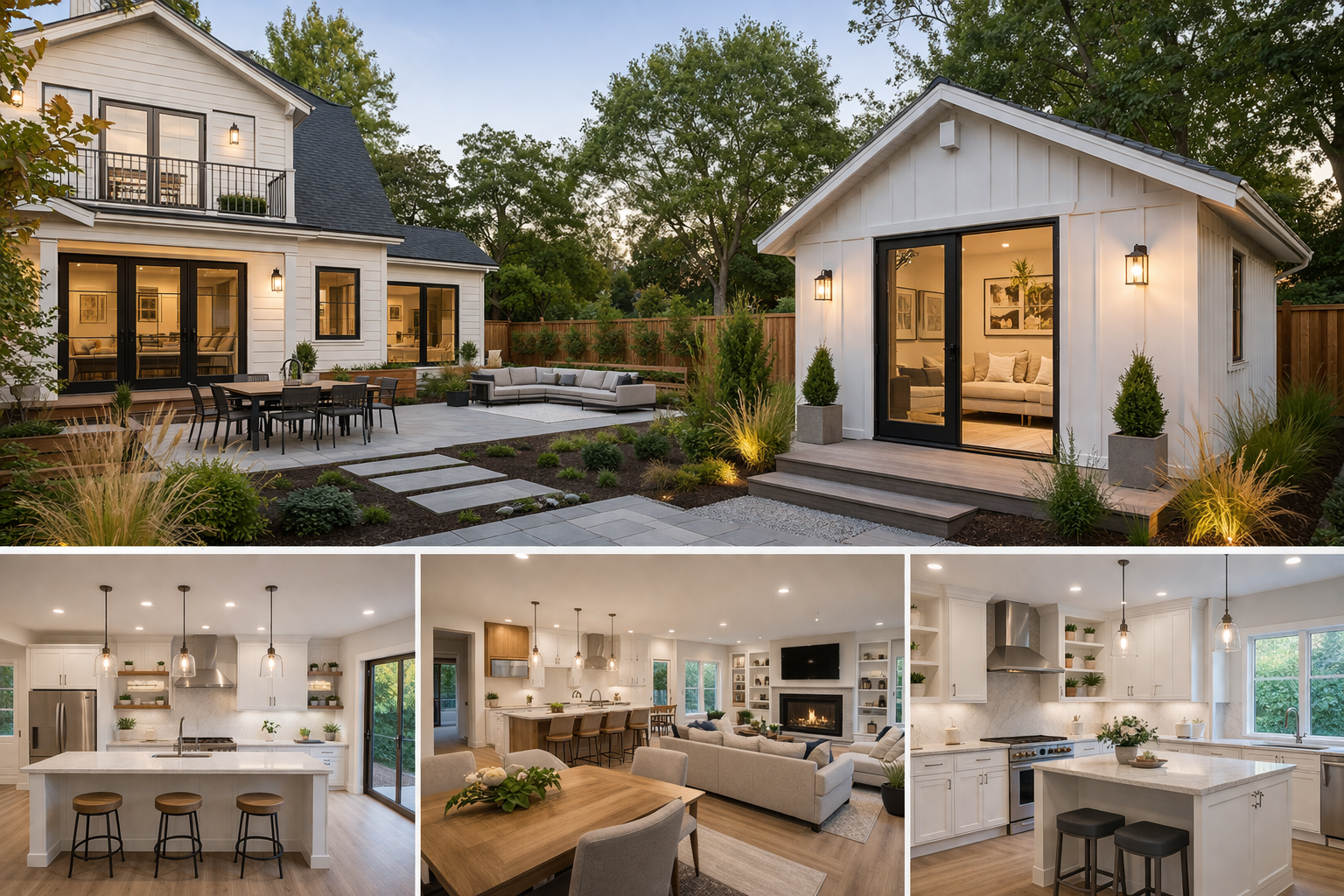 Home value strategy in Maryland for 2026, showing a professional planning desk with transit and housing analysis, investment documents, a model home, and H&C Construction branding.