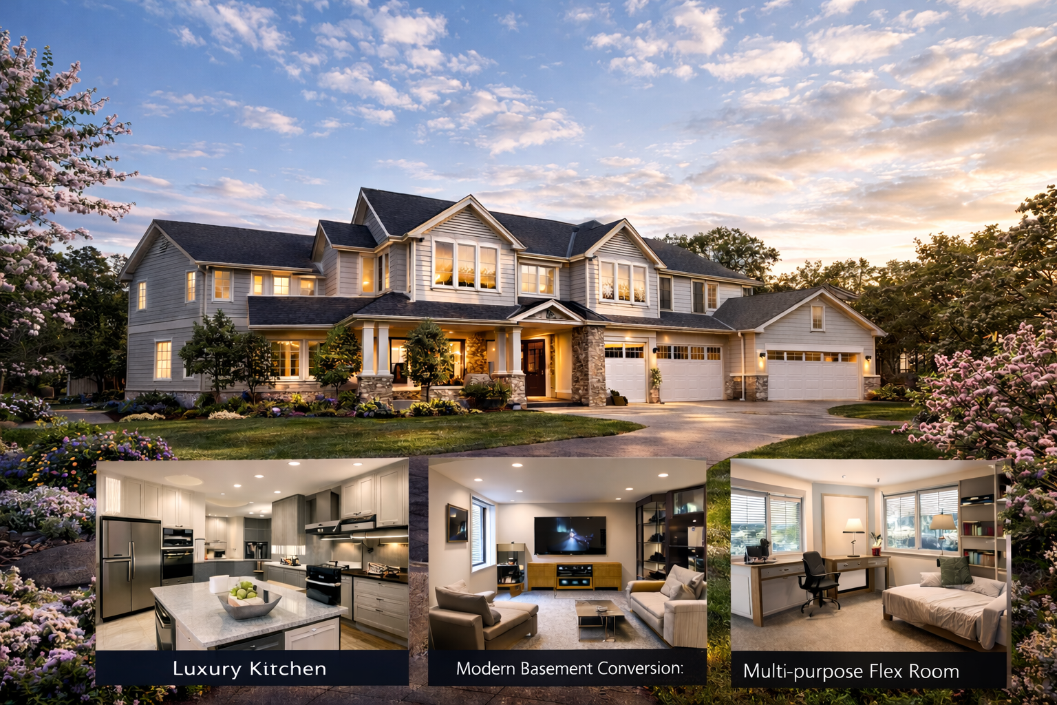 Move-in-ready Maryland home with luxury kitchen, basement conversion, and flex room upgrades designed to increase property value during peak season.