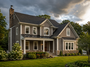 Storm-ready roof and exterior remodel on a suburban Maryland home