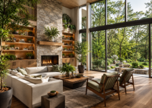 Biophilic home remodel with natural light and materials in a Maryland home