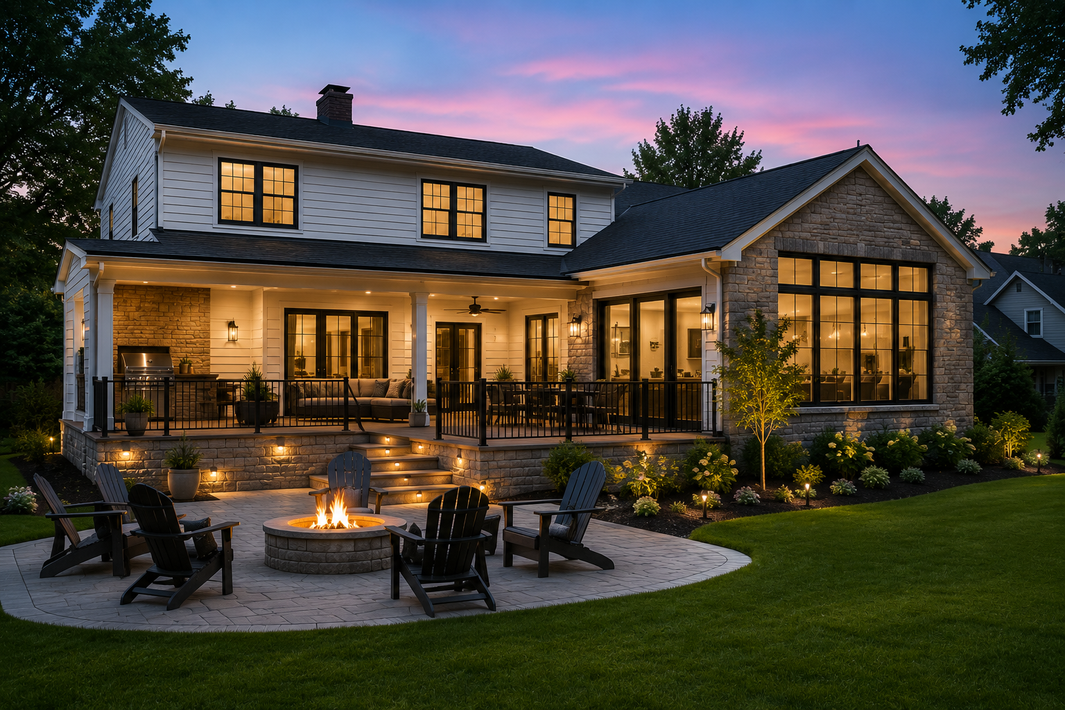 Remodeling instead of moving in the DMV with renovated kitchen, open living area, finished basement, home addition, outdoor porch, and modern family home design.
