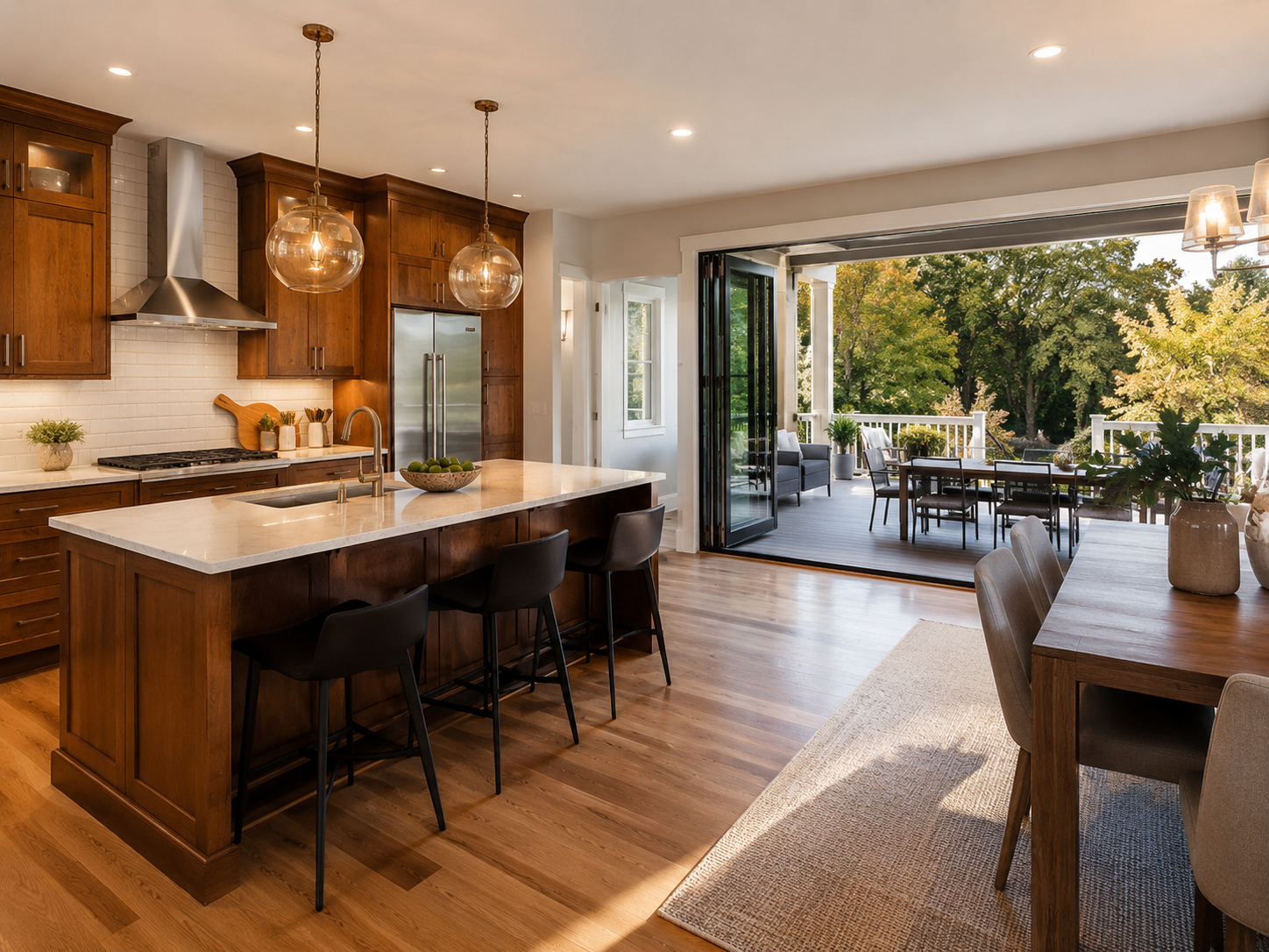 High ROI kitchen and deck remodel in a Maryland home