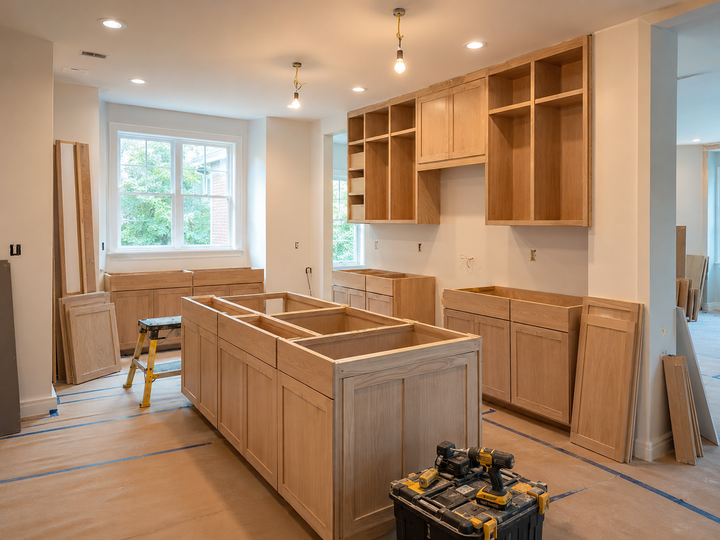 Kitchen remodel timeline in progress in a Maryland home