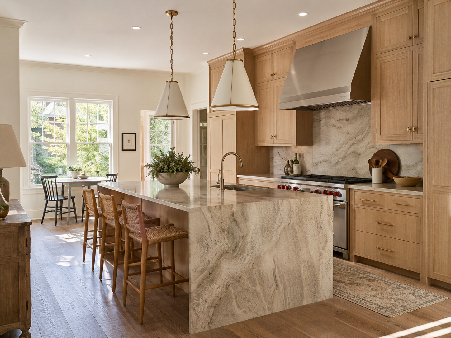 Luxury kitchen remodel with custom cabinetry in a Bethesda Maryland home