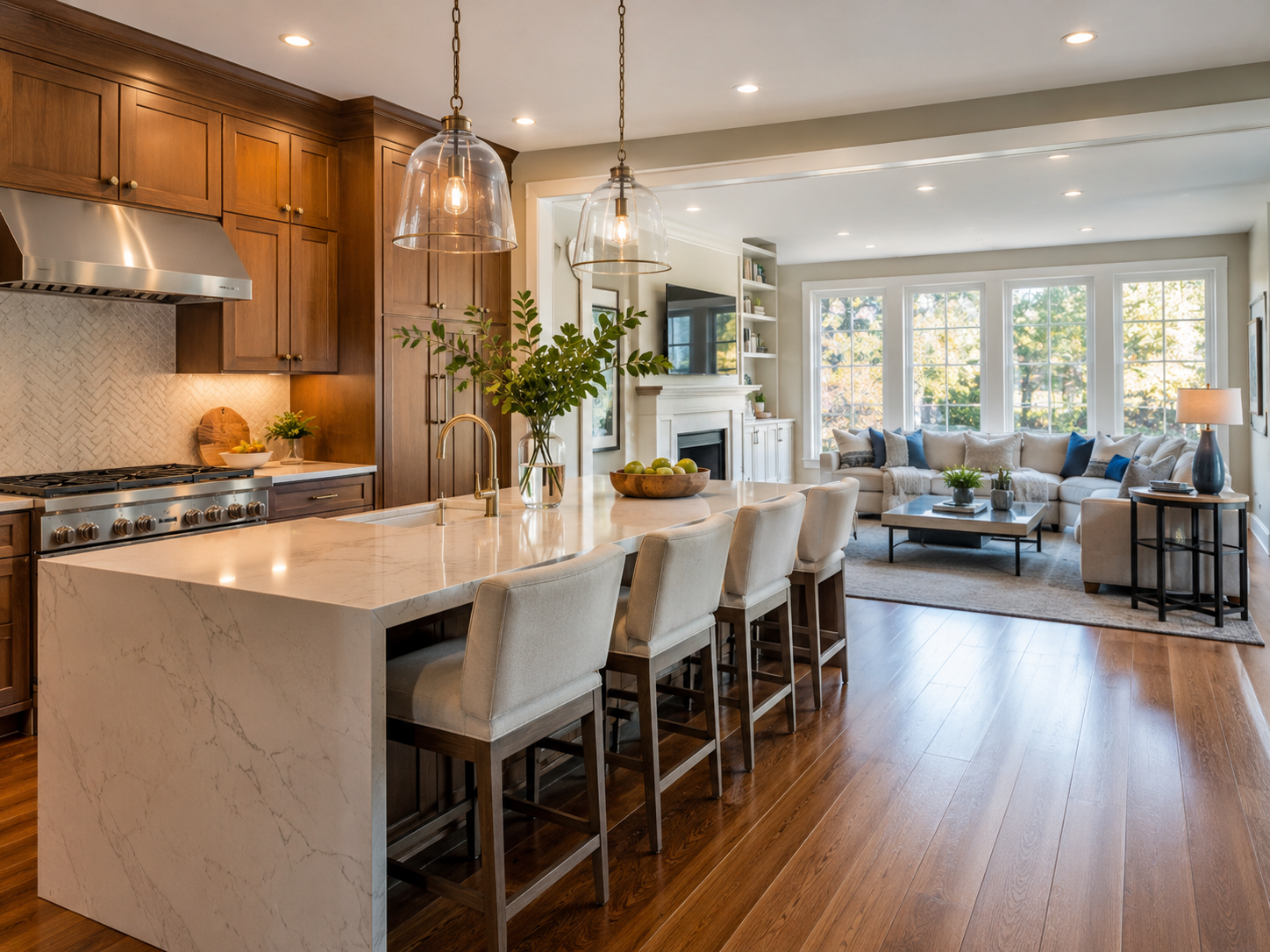 Kitchen and family room remodel in an Arlington Virginia Colonial home
