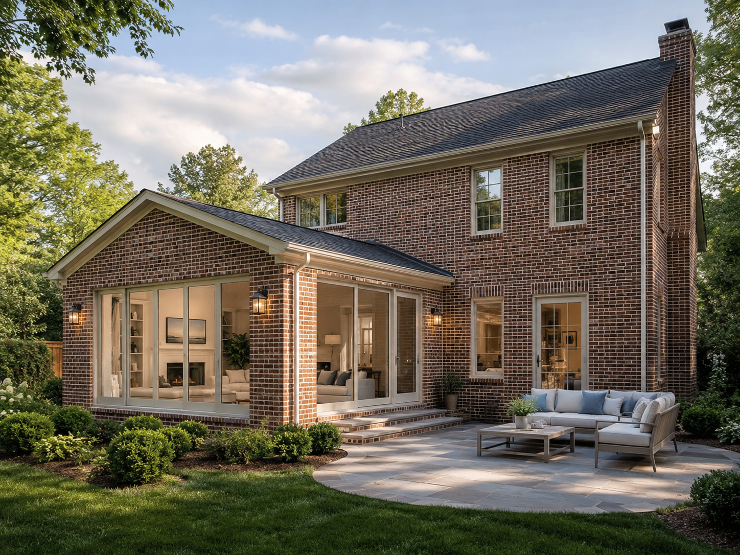 Home addition under construction in a Maryland suburban home