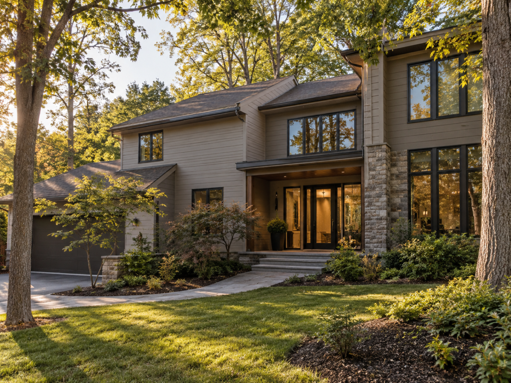 Renovated home exterior approved through the Reston Association Design Review Board in Reston, Virginia