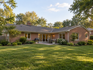 Ground-floor home addition matching the original roofline in Springfield, Virginia