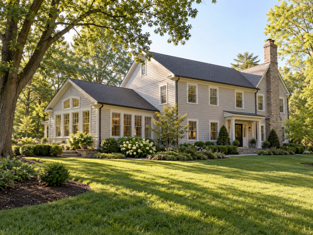 A Poolesville, Maryland home with a new ground-floor addition matching the original siding and roofline
