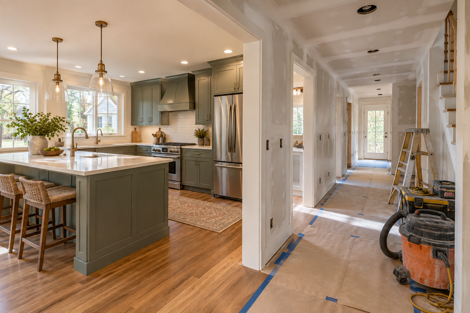 General contractor renovation project in a Silver Spring, Maryland home